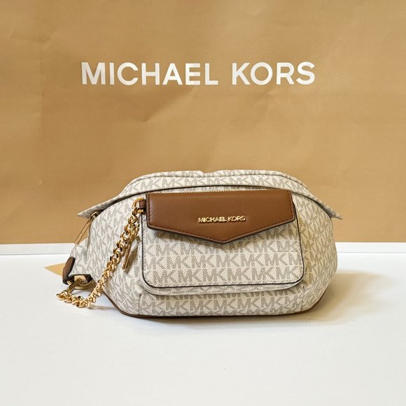 Michael Kors Maisie Waist Fanny Pack Crossbody Sling Bag MK Vanilla - Picture 6 of 15